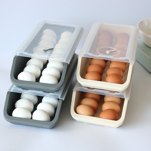 티본 계란슬라이딩 계란트레이2p세트 계란틀 계란케이스 냉장고계란정리대 달걀슬라이딩 에그슬라이딩 계란보관